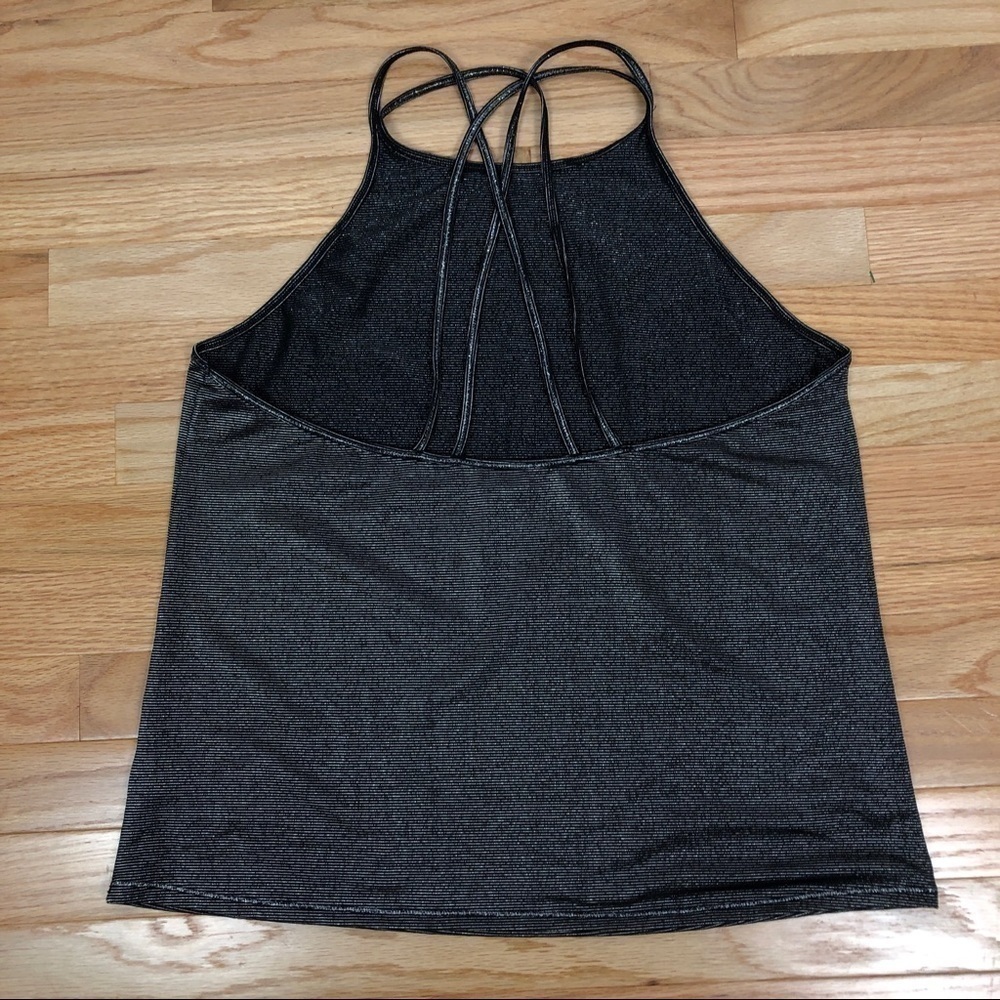 GAP fit black silver metallic tank top - Picture 7 of 8
